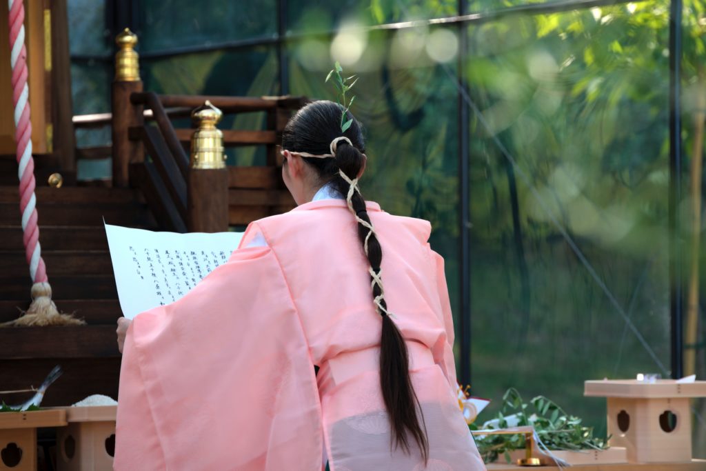 shinto priest at San Marino Jinja 2019